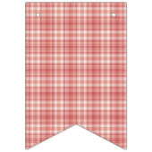 タータンチェック格子縞の赤、オレンジ及び白第64 バンティングフラッグ (第1の旗)