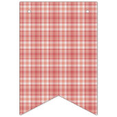 タータンチェック格子縞の赤、オレンジ及び白第64 バンティングフラッグ (第3の旗)