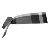 タータンチェック格子縞の黒、灰色及び白第48 タイヘッドバンド (回転270)