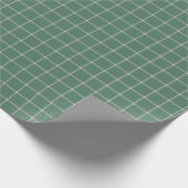 タータンチェック格子縞パターン緑及びベージュ色第72 ラッピングペーパー (角)