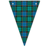 タータンチェック格子縞パターン-伝統的な青緑 バンティングフラッグ (第1の旗)