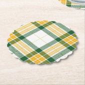 タータンチェック紙コースター ペーパーコースター (アングル)