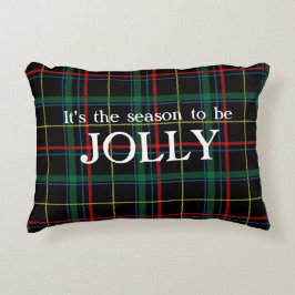 タータンチェック素晴らしプレイドティーズThe Season Christmas アクセントクッション