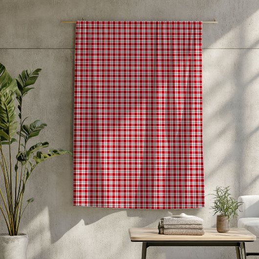 タータンチェック素朴スロー赤と黒のランバージャックルック フリースブランケット