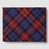 タータンチェック素朴チェック結婚プレイド ゲストブック (裏面)