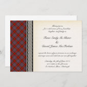 タータンチェック結婚式招待状 招待状 (正面/裏面)