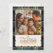 タータンチェック縁ど写真テンプレートID1141B シーズンカード (正面)