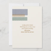 タータンチェック縁ど写真テンプレートID1141B シーズンカード (裏面)