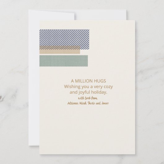 タータンチェック縁ど写真テンプレートID1141B シーズンカード (裏面)