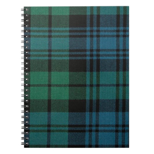 タータンチェック織物スパイラルフォトノートブック ノートブック (正面)