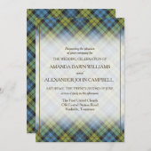 タータンチェック美しいキャンベルファミリースコティッシュプレイド (正面/裏面)