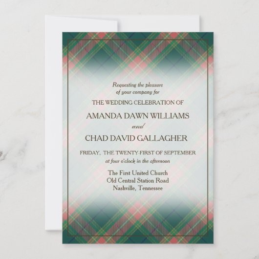 タータンチェック美しいクランガラガールアイリッシュプレイド (正面)