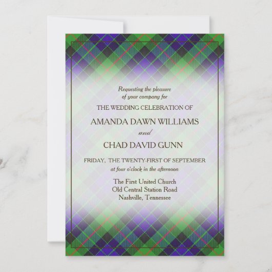 タータンチェック美しいクランガンスコットランドプレイド (正面)