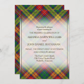 タータンチェック美しいクランブキャナンスコティッシュプレイド (正面/裏面)