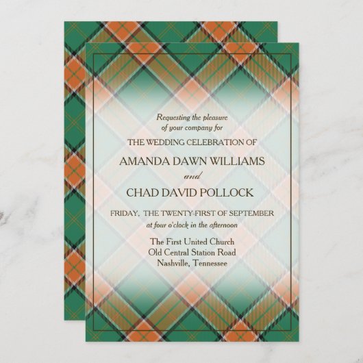 タータンチェック美しいクランポーロックスコティッシュプレイド (正面/裏面)