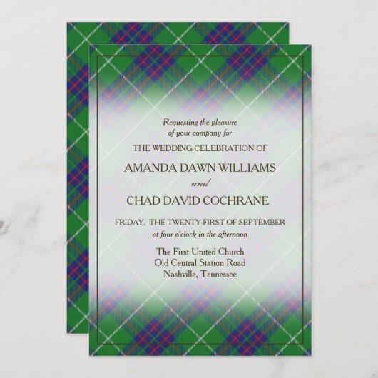 タータンチェック美しいクランマクインタイアスコティッシュプレイド (正面/裏面)