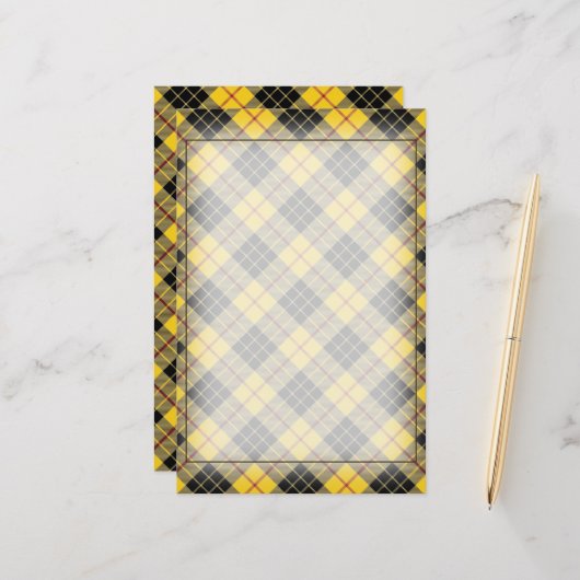 タータンチェック美しいクランマクレオド·オブ·ルイス·スコティッシュ·プライド 便箋 (正面/裏面インサイチュ)