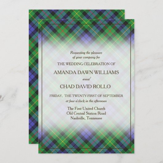 タータンチェック美しいクランローラスコティッシュプレイド (正面/裏面)