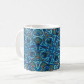 タータンチェック花 コーヒーマグカップ (正面左)