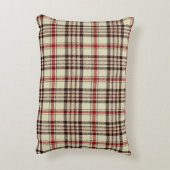 タータンチェック茶 アクセントクッション (裏面(縦))
