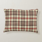 タータンチェック茶 アクセントクッション (裏面)