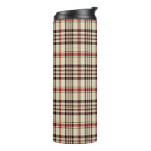 タータンチェック茶