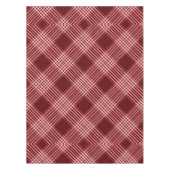 タータンチェック赤と白プレイド テーブルクロス (正面)