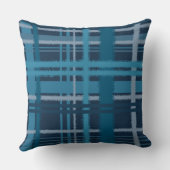 タータンチェック青のパターン クッション (裏面)