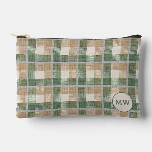 タータンチェック アクセサリーポーチ (正面)