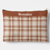 タータンチェック – セメントブラウン – 大型アクセサリーポーチ アクセサリーポーチ (裏面)