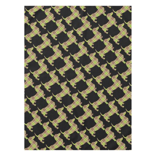 タータンチェック – ドキシーグリーン テーブルクロス (正面)