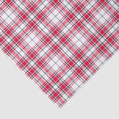 タータンチェック – ホワイトレッド 薄葉紙 (詳細)