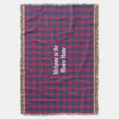 タータンチェック – 愛国的 – 赤青ホワイトスターズ スローブランケット (正面縦)