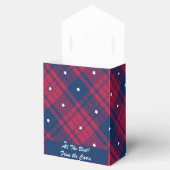 タータンチェック – 愛国的 – 赤青ホワイトスターズ – テント フェイバーボックス (オープン)