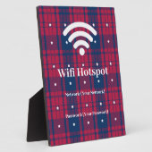 タータンチェック – 愛国的 – 赤青ホワイトスターズ フォトプラーク (側面)