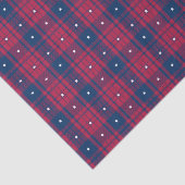 タータンチェック – 愛国的 – 赤青ホワイトスターズ 薄葉紙 (詳細)