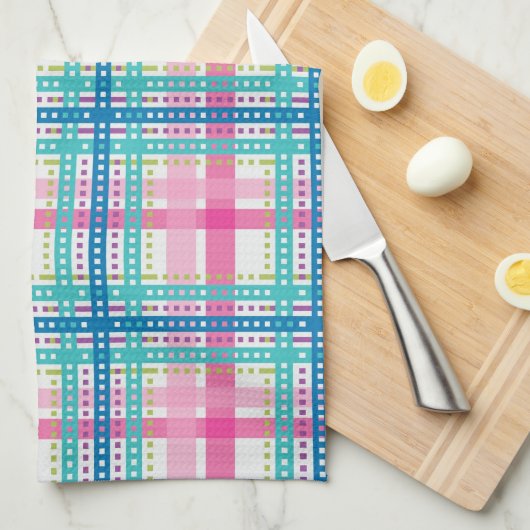 タータンチェック,格子模様 キッチンタオル (四つ折り)