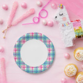 タータンチェック,格子模様 ペーパープレート (パーティー)