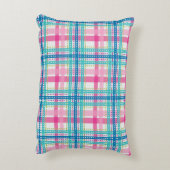 タータンチェック、格子縞パターン アクセントクッション (裏面(縦))