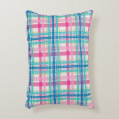 タータンチェック、格子縞パターン アクセントクッション (正面(垂直))