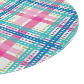 タータンチェック、格子縞パターン カッティングボード (角)