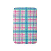 タータンチェック、格子縞パターン バスマット (正面縦)