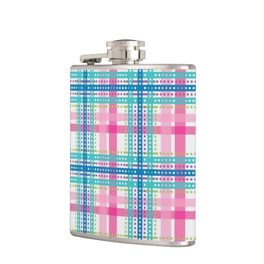 タータンチェック、格子縞パターン フラスク (左)