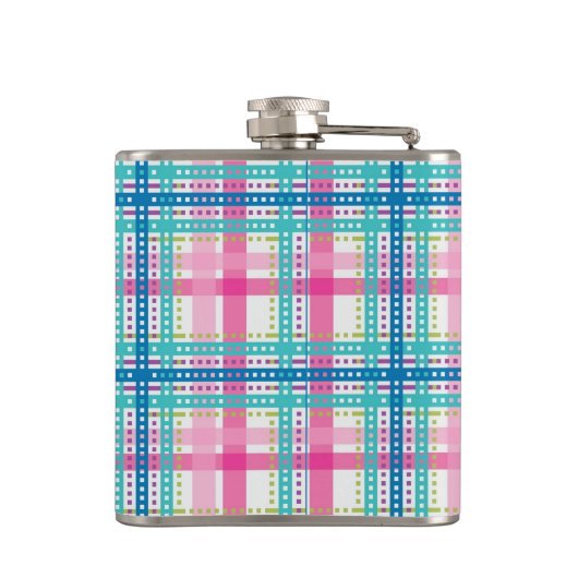 タータンチェック、格子縞パターン フラスク (裏面)