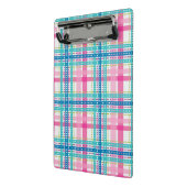 タータンチェック、格子縞パターン ミニクリップボード (アングル2)