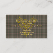 タータンチェック、王室の金ゴールドリングや輪、ベンチャーキャピタリスト 名刺 (裏面)