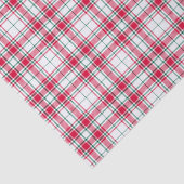 タータンチェック – 白と緑 薄葉紙 (詳細)