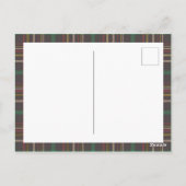 タータンチェック&金ゴールドメリークリスマス3家族の写真 ポストカード (裏面)