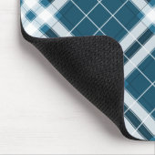 タータンチェック（青と白） マウスパッド (コーナー)