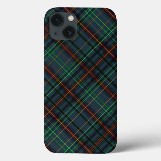 タータンチェック(青、オレンジ、緑) Case-Mate iPhoneケース (裏面)